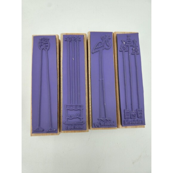 Lot Of 2 Stampin Up wooden stamp Sets Along the Same Lines & Laundry Notes - Picture 4 of 7